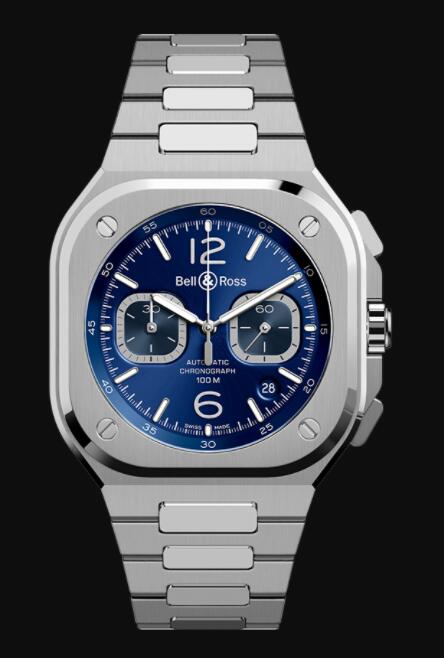 Bell & Ross BR 05 CHRONO BLUE STEEL BR05C-BU-ST/SST Replica Watch